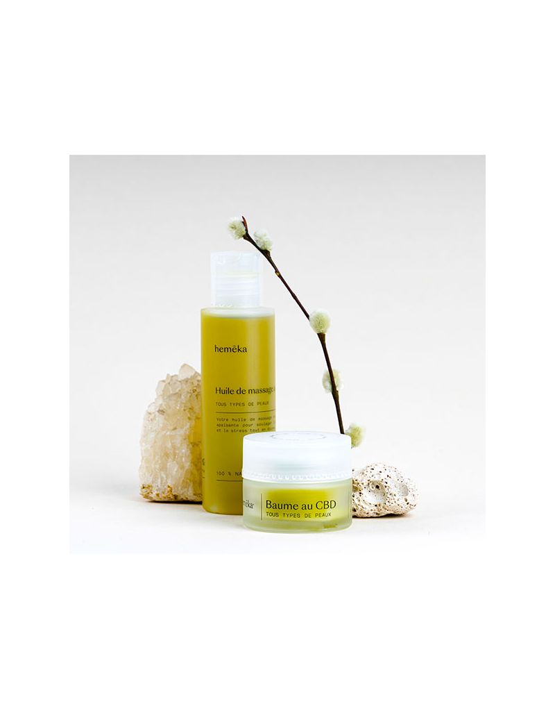 Coffret DUO Cosmétiques CBD : BAUME + HUILE