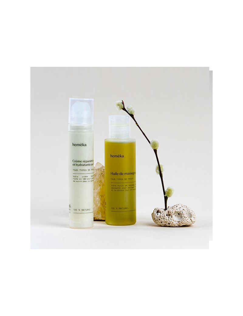 Coffret DUO Cosmétiques CBD : HUILE + CRÈME